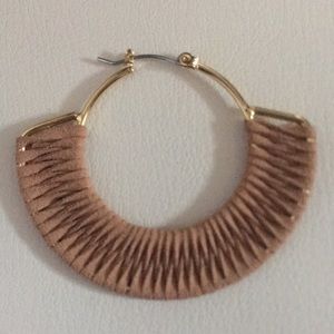 Boho Faux Suede Wrapped Hoop Earrings